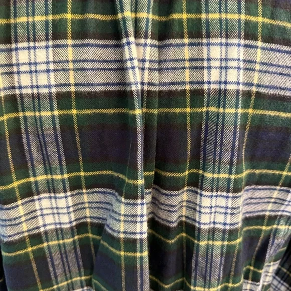 L.L. Bean Green and Blue Casual Button Down Shirt - Picture 3 of 5